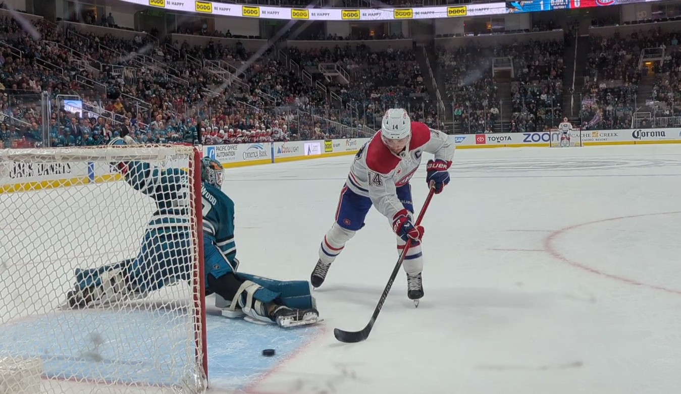 NHL shootout attempt by Nick Suzuki
